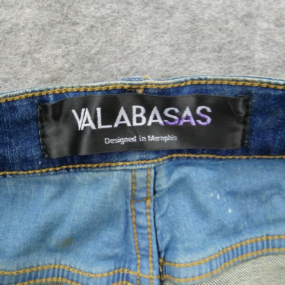 Valabasas Jeans Mens 29 Blue Combat Distressed Boot Cut Streetwear New